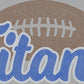 Titans Football Approximately 11" wide Spangle Transfer