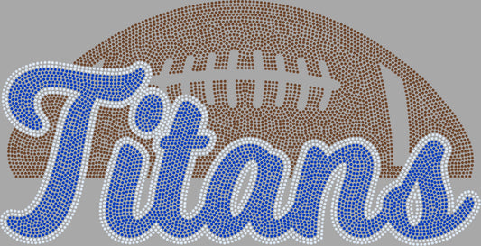Titans Football Approximately 11" wide Spangle Transfer