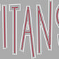 Titans 2-Color Approximately 11"X7" Spangle Transfer
