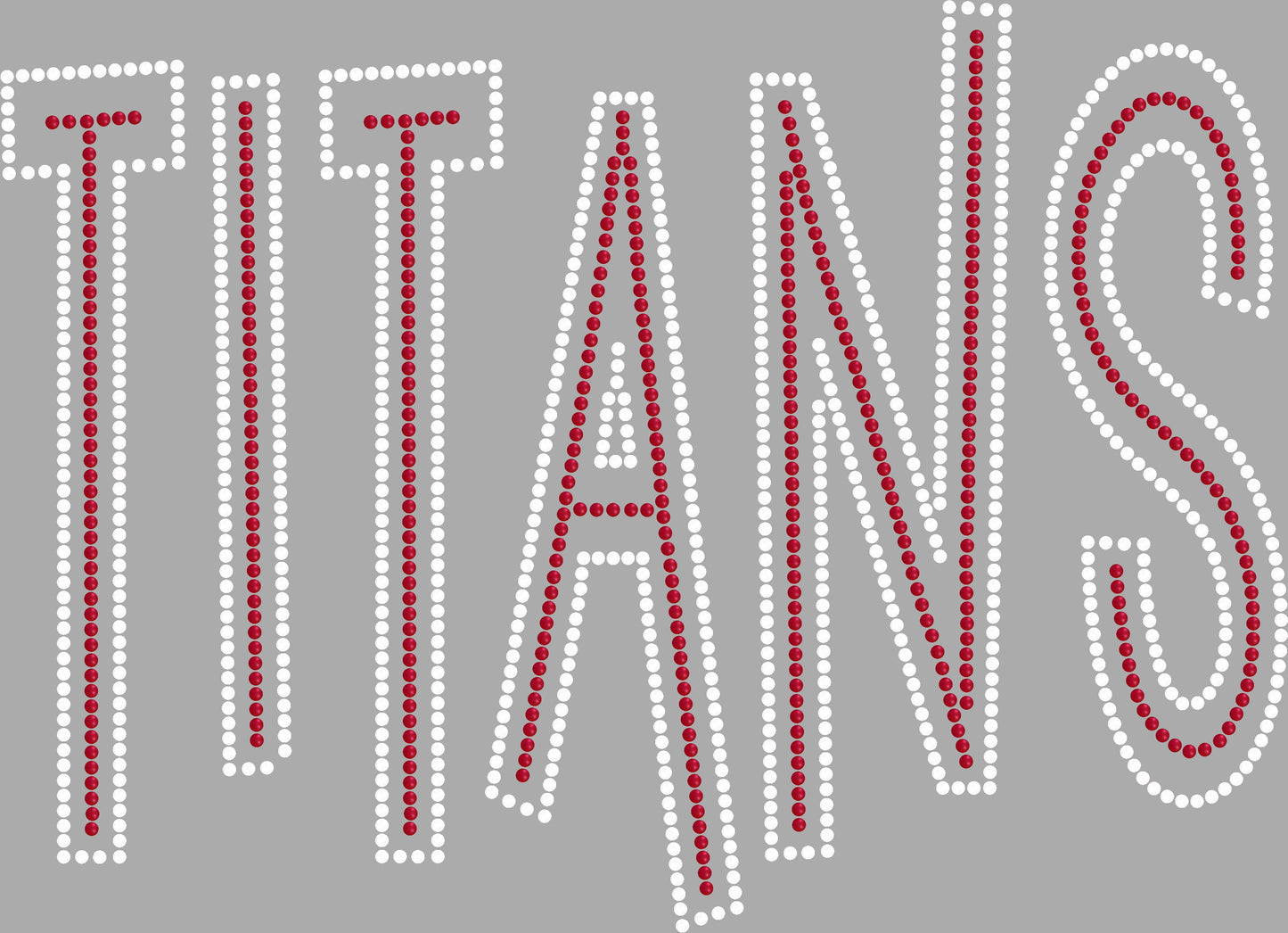 Titans 2-Color Approximately 11"X7" Spangle Transfer