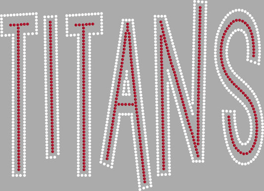 Titans 2-Color Approximately 11"X7" Spangle Transfer