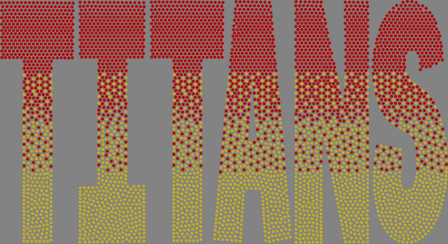 Titans Ombre 2-Color Approximately 11" wide Spangle Transfer