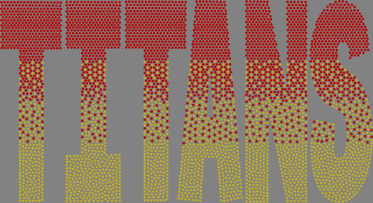 Titans Ombre 2-Color Approximately 11" wide Spangle Transfer