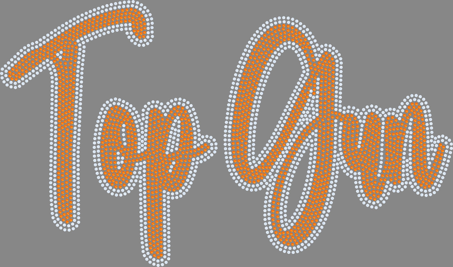 Top Gun Approximately 11" wide Spangle Transfer