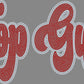 Top Gun Approximately 11" wide Spangle Transfer