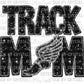 Track Mom Faux Sequins Faux Embroidery Ready to Press Transfer