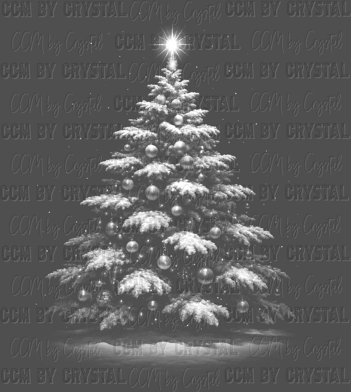 Christmas Tree Winter Ready to Press Instant Peel DTF Transfers