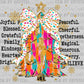 Christmas Tree Colorful Ready to Press Transfer DTF Transfer Sublimation Transfer
