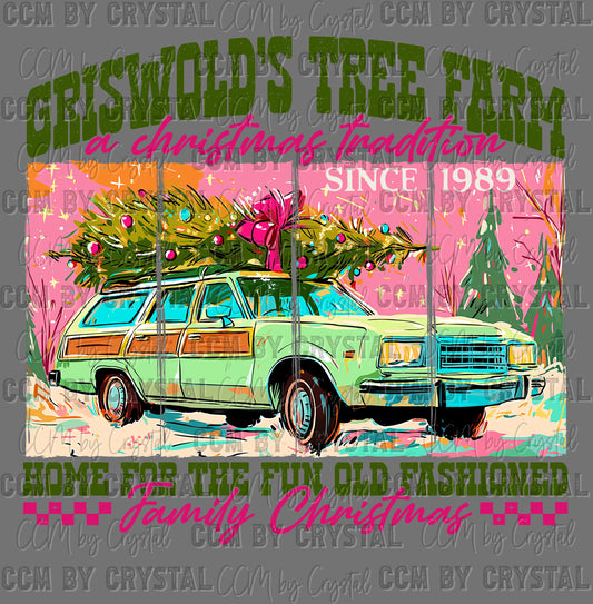 Tree Farm Christmas Ready to Press DTF Transfers Sublimation Transfers