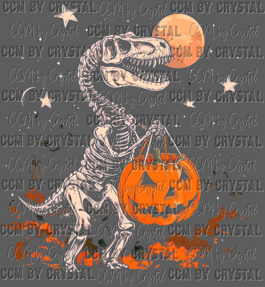 Fall Halloween T-Rex Ready to Press Transfer DTF Transfer Sublimation Transfer