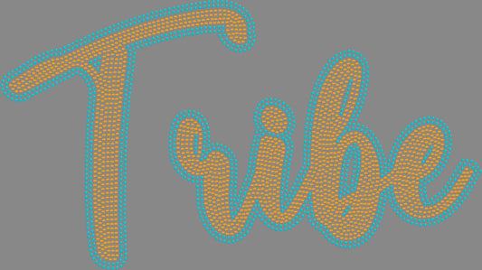 Tribe 2-Color Approximately 11" wide Spangle Transfer