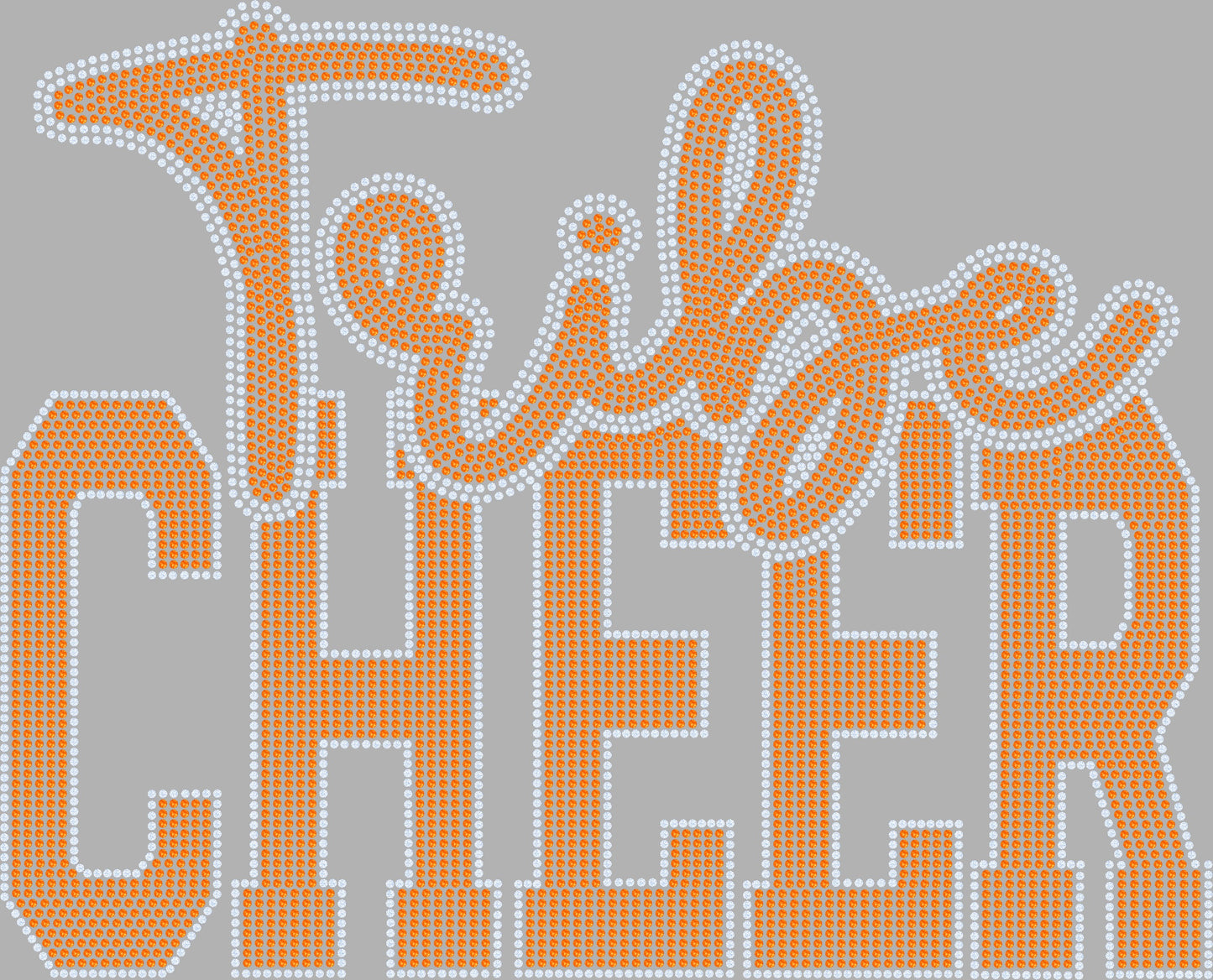 Tribe Cheer 2-Color Approximately 11" wide Spangle Transfer
