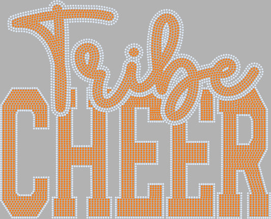 Tribe Cheer 2-Color Approximately 11" wide Spangle Transfer