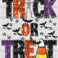 Trick or Treat Faux Sequins Faux Embroidery Halloween Ready to Press Transfer