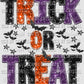 Trick or Treat Faux Sequins Faux Embroidery Halloween Ready to Press Transfer