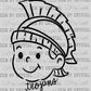 Trojans Doodle Ready to Press Transfer DTF Transfer Sublimation Transfer