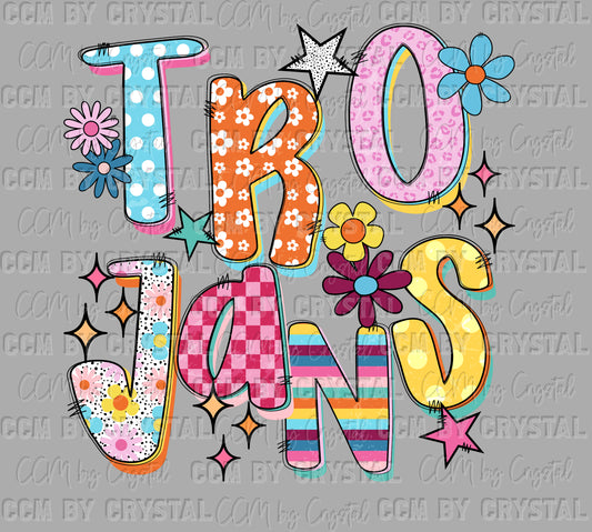 Trojans Funky DTF Transfer Sublimation Transfer