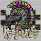 Trojans Faux Rhinestones Effect Ready to Press Transfer DTF Transfer Sublimation Transfer