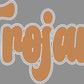 Trojans 2-Color Approximately 11" wide Spangle Transfer