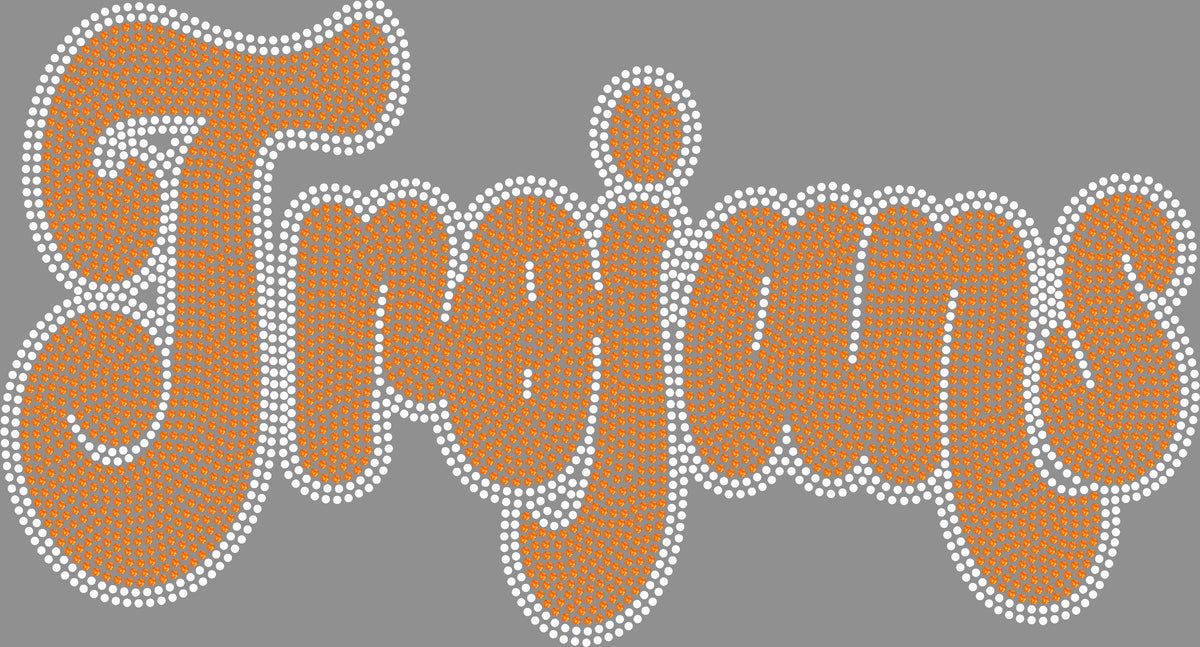 Trojans 2-Color Approximately 11" wide Spangle Transfer