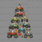 Monster Truck Christmas Tree Ready to Press Instant Peel DTF Transfers