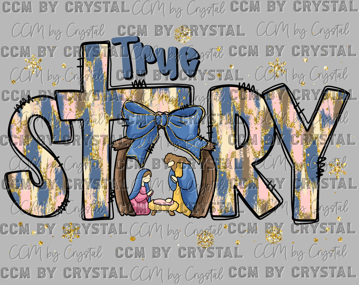 True Story manger Jesus Christian Ready to Press Transfer DTF Transfer Sublimation Transfer