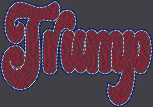 Trump 3-Color Approximately 11" wide Spangle Transfer