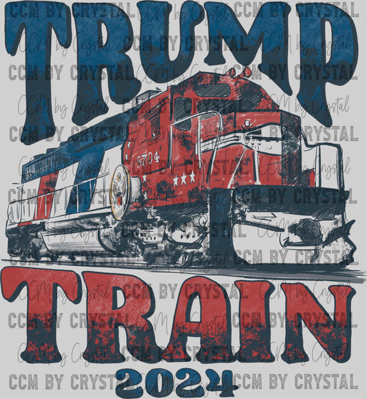 Trump Train 2024 Ready to Press Transfer DTF Transfer Sublimation Transfer