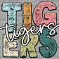 Tigers Mascot Ready to Press Transfer DTF Transfer Sublimation Transfer