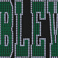 Custom Personalized Name/Mascot 11X3" 2- Color Spangle Transfer
