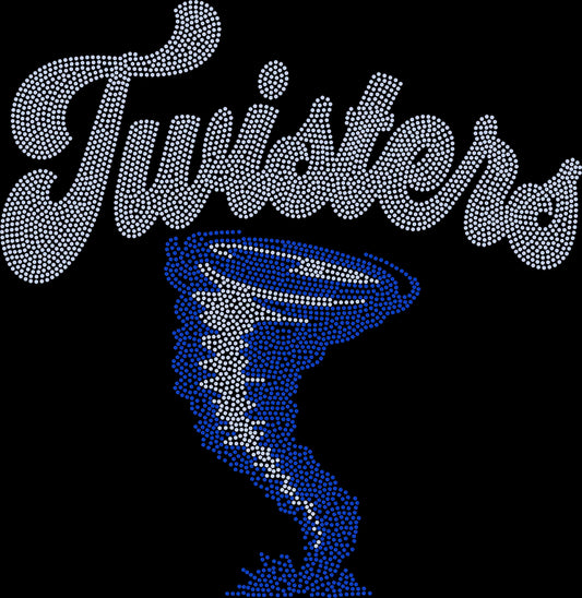 Twisters 11" Wide 2- Color Spangle Ready to Press Spangle Transfer Sparkle Bling