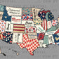 United States of America Fourth of July Ready to Press Transfer DTF Transfer Sublimation Transfer