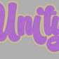 Unity 2-Color Approximately 11" wide Spangle Transfer