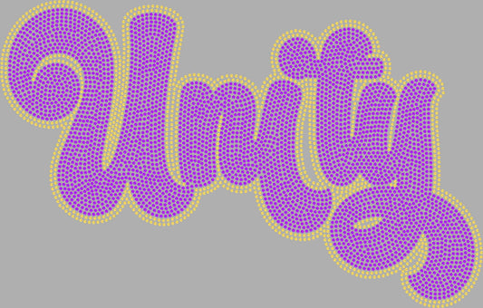 Unity 2-Color Approximately 11" wide Spangle Transfer