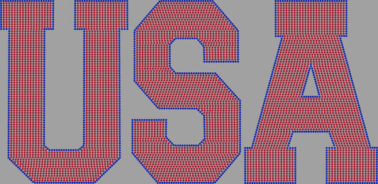 USA 2-Color Approximately 11" wide Spangle Transfer
