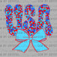 Floral USA Patriotic 4th of July Ready to Press Instant Peel DTF Transfers Sublimation Transfers (Copy)