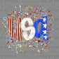 USA Stripes Splatter 4th of July DTF Transfer