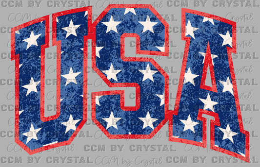 USA Stars 4th of July Patriotic Ready to Press DTF Transfers Sublimation Transfers