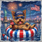 USA Yorki Puppy 4th Of July Patriotic Ready to Press DTF Transfers Sublimation Transfers