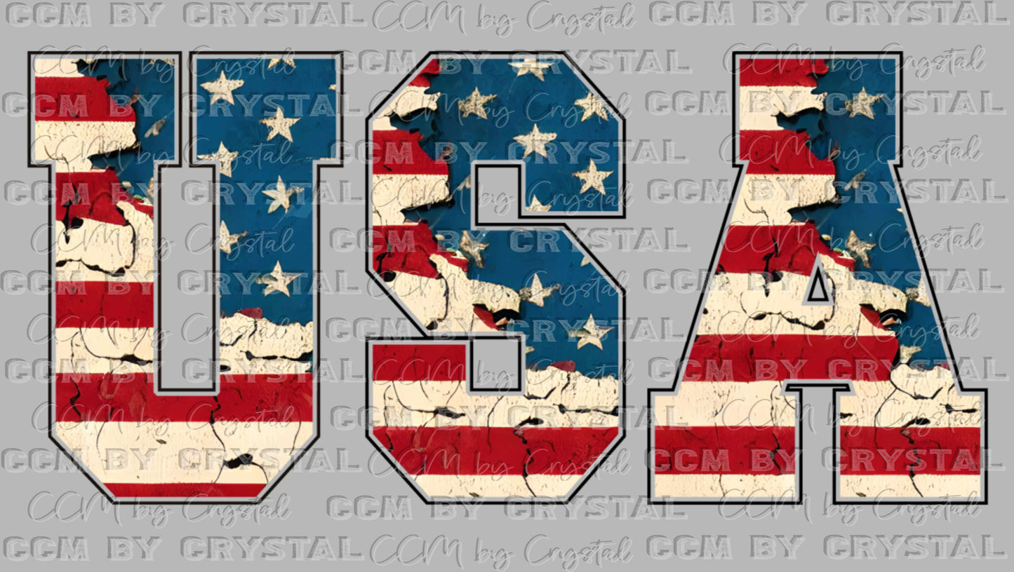 USA Flag Ready to Press Transfer DTF Transfer Sublimation Transfer