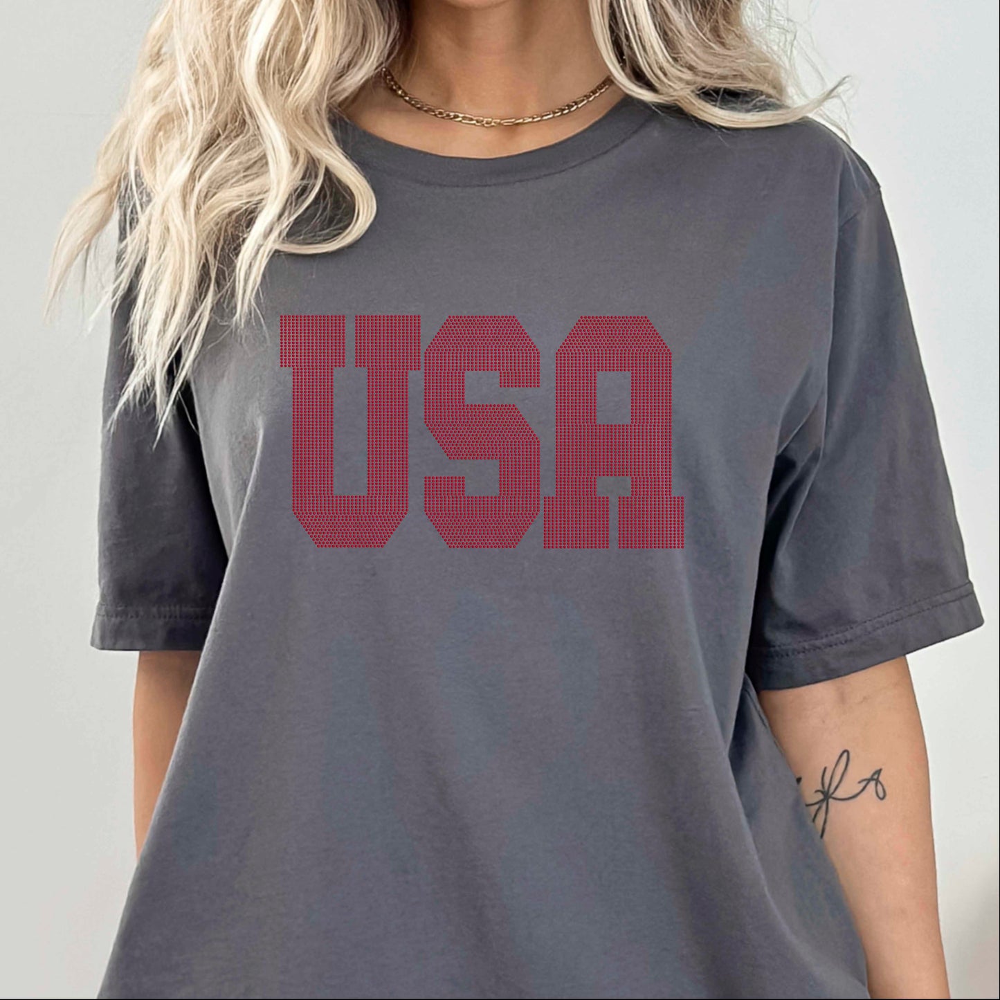 USA 11" 1-Color Ready to Press Spangle Transfer Bling Transfer Sparkle Transfer