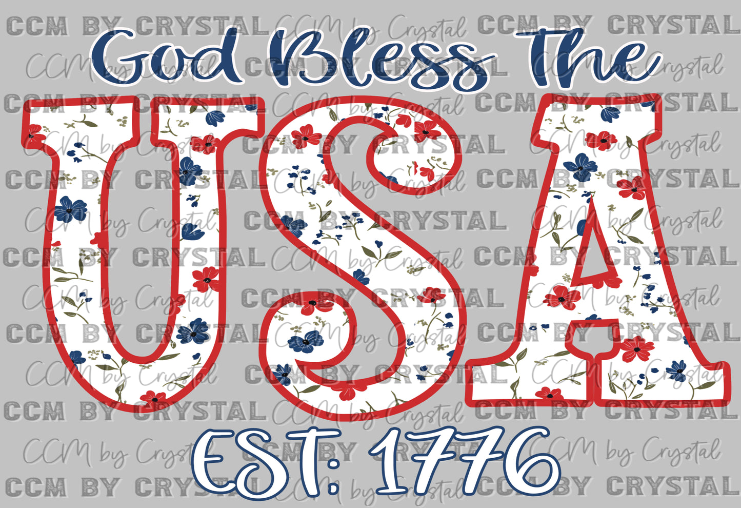 God Bless the USA 4th of July USA Faith Ready to Press Transfer DTF Transfer Sublimation Transfer