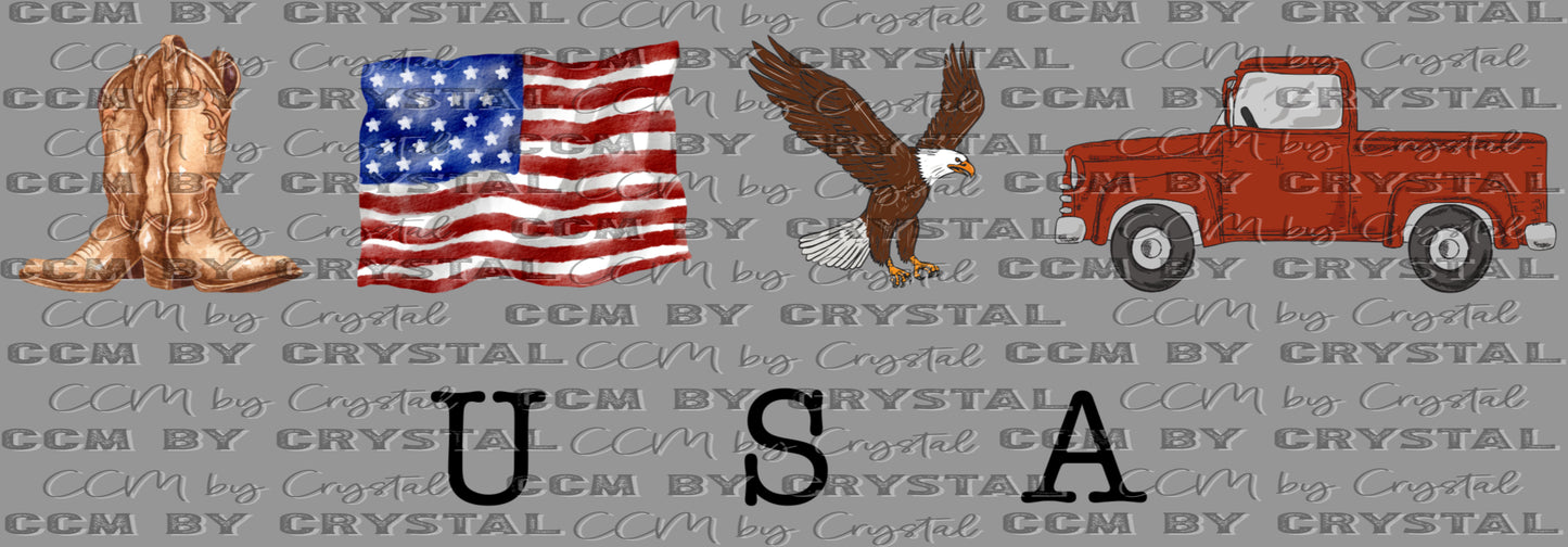 USA 4th of July Patriotic Ready to Press DTF Transfers Sublimation Transfers