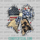 Honnor the Brave Soldier Bow USA 4th of July Ready to Press Transfer DTF Transfer Sublimation Transfer