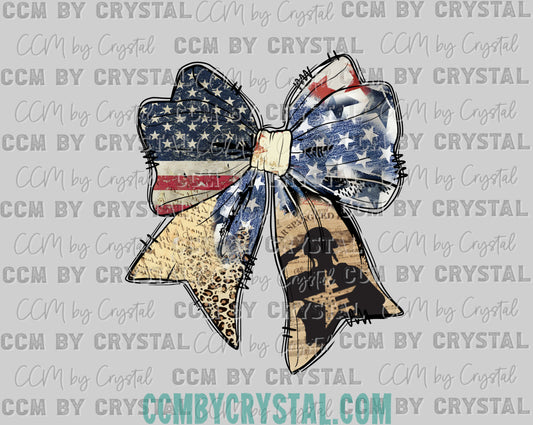 Soldier Bow USA 4th of July Ready to Press Transfer DTF Transfer Sublimation Transfer