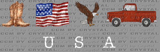 USA 4th of July Patriotic Ready to Press DTF Transfers