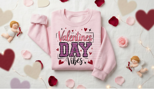 Valentine's Day Vibes Ready to Press Instant Peel DTF Transfers Sublimation Transfers
