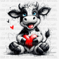 Valentine's Day Cow Ready to Press Transfer