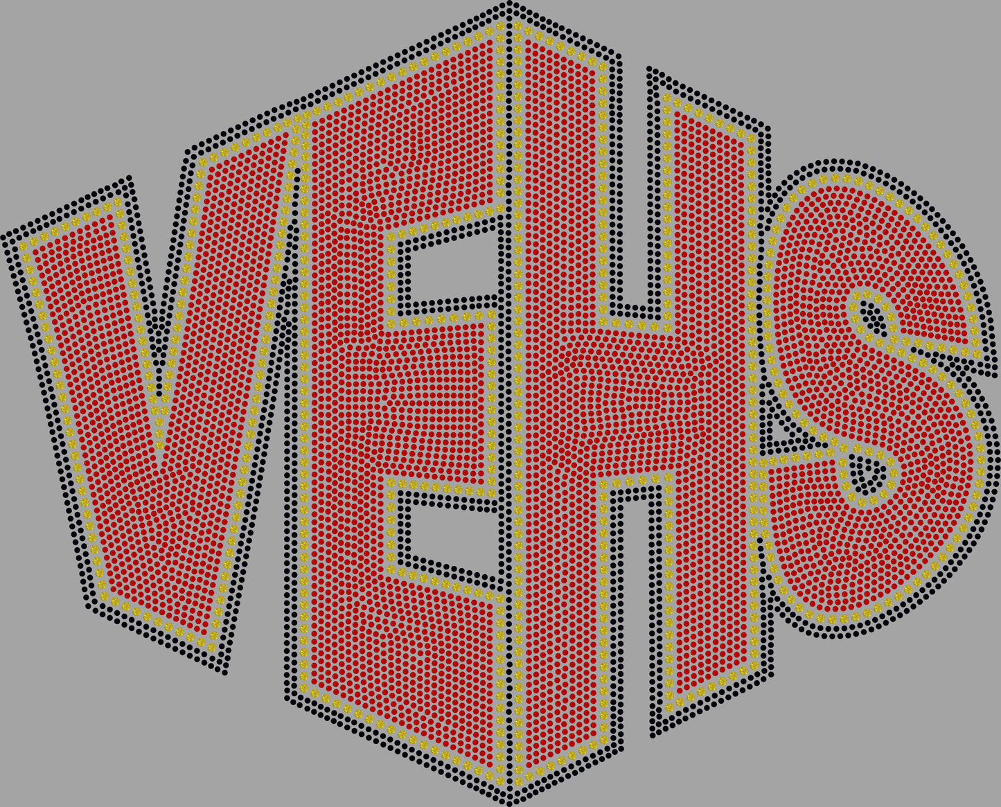 VEHS Victoria East High School Spangle Transfer 3 colors