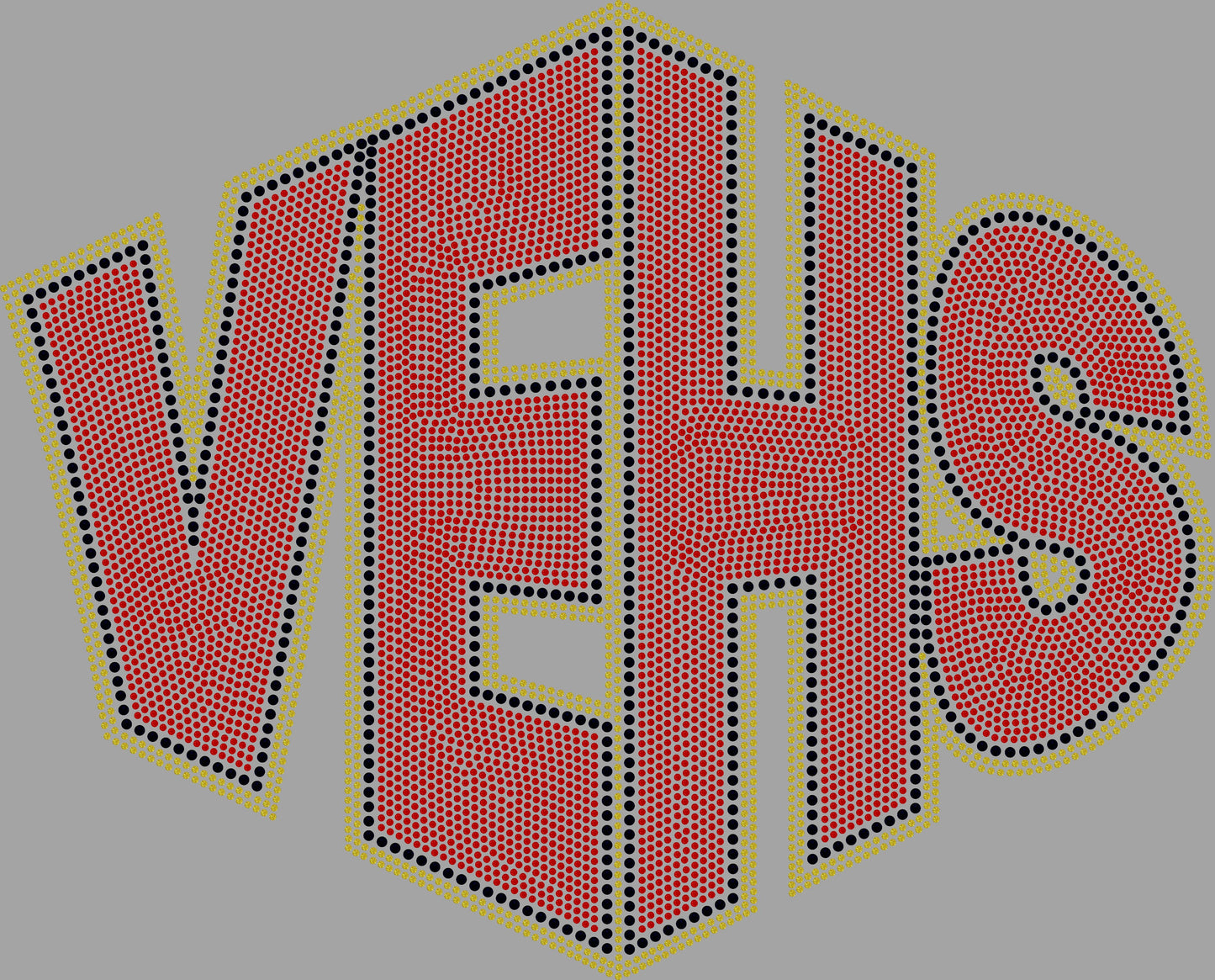 VEHS Victoria East High School Spangle Transfer 3 colors